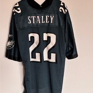 Philadelphia Eagles Deuce Staley #22 Jersey Size 2XL Green Reebok NFL Football